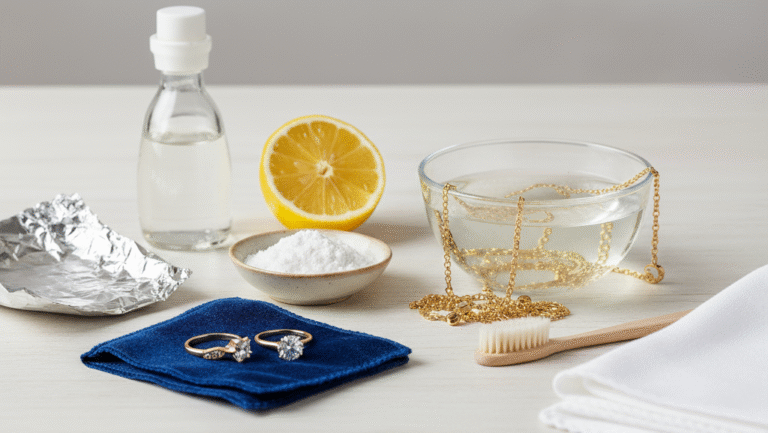 Obraz pokazujący sposoby czyszczenia złota