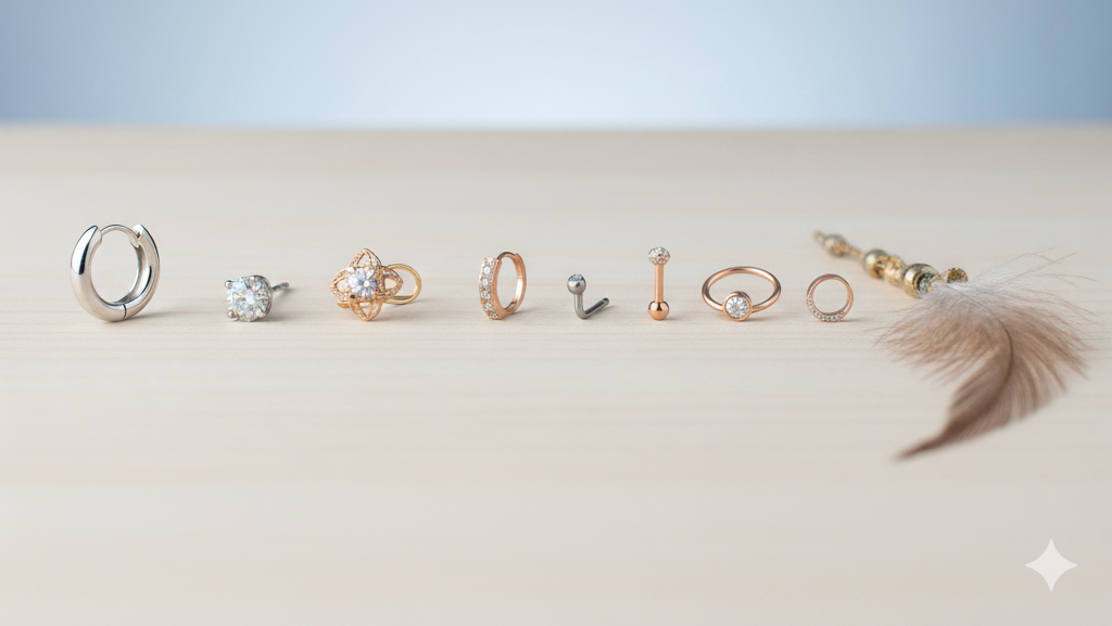 Jakie kolczyki należy nosić po przekłuciu uszu?