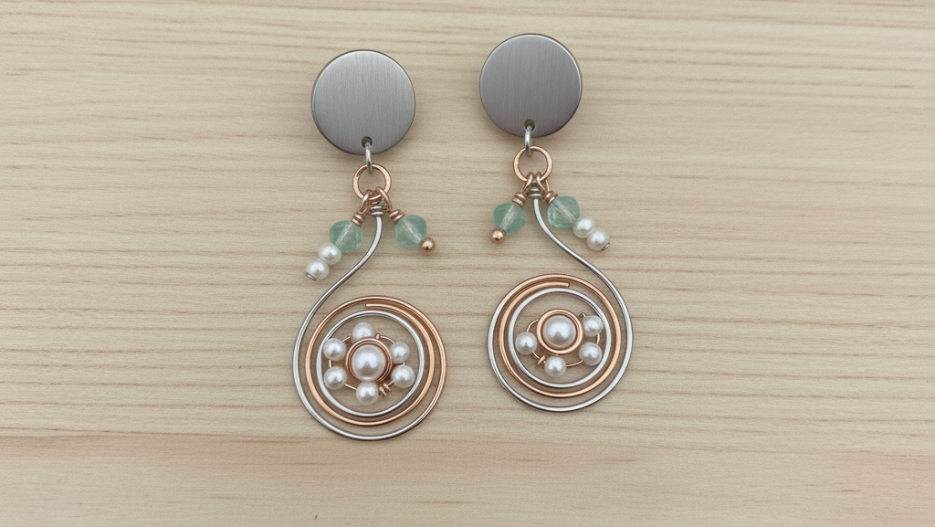 Obraz pokazujący kolczyki wykonane z hipoalergicznych materiałów